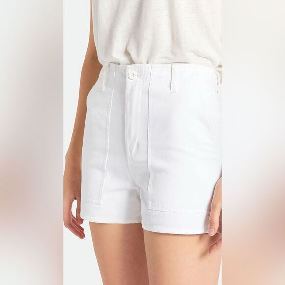Brixton Vancouver Chino cargo utility Shorts in crisp white 31. NWT - Picture 1 of 12